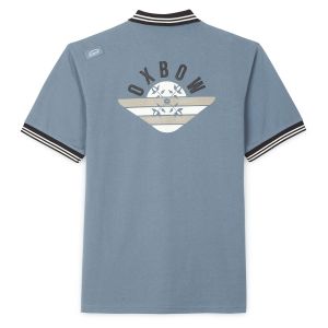 Oxbow N1NIREMO Polo manches courtes piqu&eacute; ray&eacute; Homme, Bleu (Baltique), S