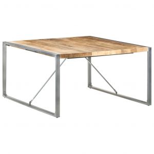 VidaXL Table de salle à manger 140x140x75 cm Bois de manguier brut. Produit Neuf ! Garantie 0 ans !