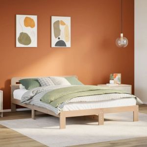 VidaXL Cadre de lit sans matelas 140x190 cm bois de pin massif