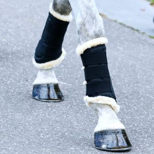 Weatherbeeta Guêtres pour cheval d'exercice en laine pure