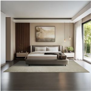 TecTake Tapis Soft Zone - poils courts - extra doux - sable - 200 &times; 290 cm