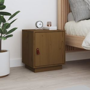 VidaXL Table de chevet Marron miel 40x34x45 cm Bois de pin solide