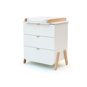 Image de Ateliers T4 Commode à langer blanc et hêtre