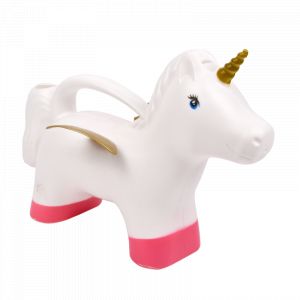 Arrosoir en forme de licorne - Blanc/Rose - L 33,3 x P 16,5 x H 23 cm