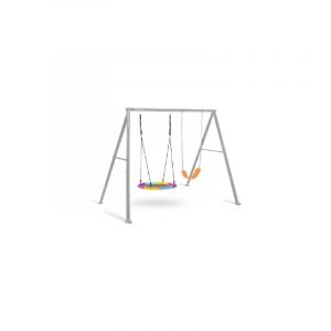 Intex Balancoire a' bascule 44126 2 niveaux avec structure en acier gris 254x235x200 cm. ide'al pour les 3-10 ans