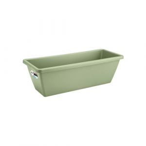 Elho Barcelona Balconnière 50 - Planteur pour Balcon & Extérieur - Plastique 100% recyclé - Ø 49.8 x H 16.0 cm - Vert/Vert Pistache