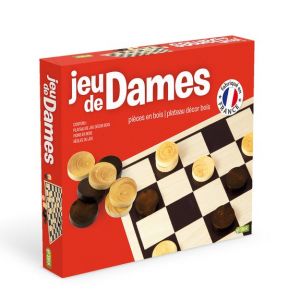 Cartamundi Jeu de dames les classiques plateau en bois