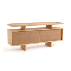 Buffet console chêne/cuir, Propono