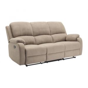 Canapé 3 places relax en microfibre taupe BRODY