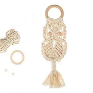 Trimits Fabriquez vous-même votre kit de décoration en macramé - Chouette