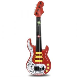 Bontempi Electronic Rock Guitar, Rouge avec Motifs, Petite