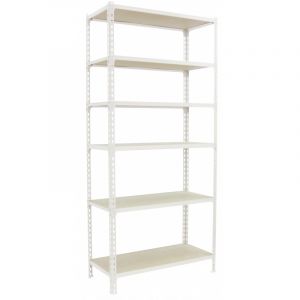 Étagère métallique blanche 6 niveaux Maderclick Suplerplus SimonRack