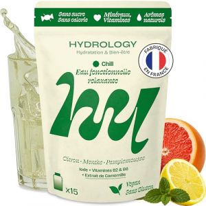 Pastille d’hydratation goût citron menthe pamplemousse relaxante Chill - HYDROLOGY