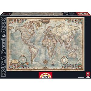 Image de Educa Puzzle - Mapamundi Historico 4000 pièces