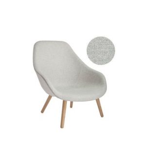 Image de Hay About A Lounge Chair High AAL 92 - chêne savonné - Hallingdal 110- beige / gris clair Gris