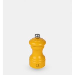 Peugeot Bistro Moulin à poivre manuel en bois laqué, jaune safran, 10 cm - 4in.