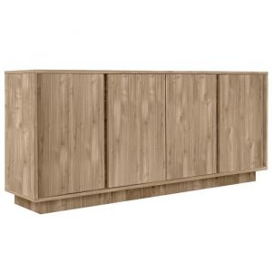 Image de Miliboo Buffet scandinave 4 portes finition chêne L180 cm COMO