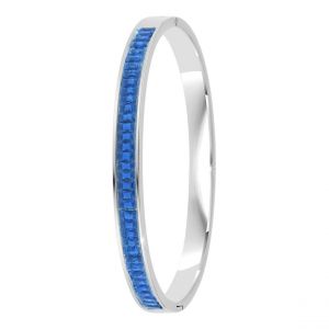 Jonc Femme So Charm - B4337-ARGENT-SAPPHIRE - Bracelet Mode Argent&eacute;