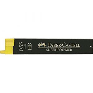Faber-Castell 120300 - Mine fine Super Polymer, 0,35 mm, duret&eacute; HB, 12 pi&egrave;ces