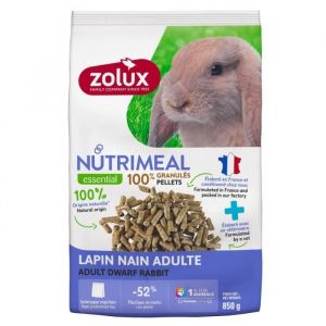 Zolux Granul&eacute;s pour lapin nain adulte (6 mois et plus) sachet de 850 g