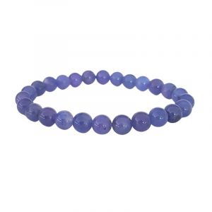 Bracelet tanzanite bleue 7 mm