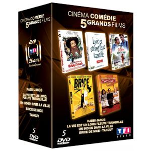 Coffret Les Aventures de Rabbi Jacob + La Vie est un long fleuve tranquille + Un indien dans la Ville + Brice de Nice + Tanguy