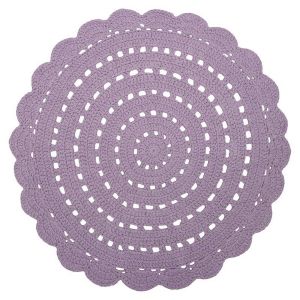 Nattiot Tapis rond Alma mauve (120 cm)