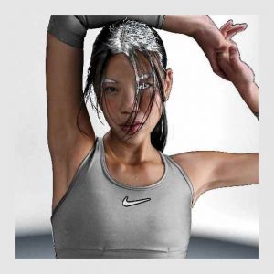 Nike HF5360-010 Swoosh Pocket Sports Bra Femme Black/White Taille S
