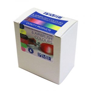 PME Kit de 6 colorants alimentaires pour aérographe - 6 x 25 ml