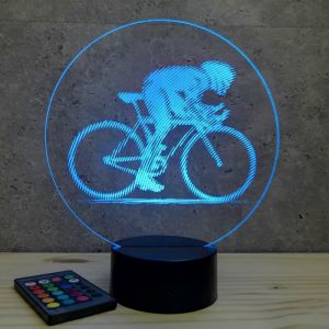 Lampe de chevet veilleuse Vélo Sprinteur avec télécommande - Cadeau anniversaire surprise Collection Déco