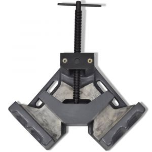 Étau d'angle manuel gris fonte 100 mm outils garage atelier bricolage 3402095/2