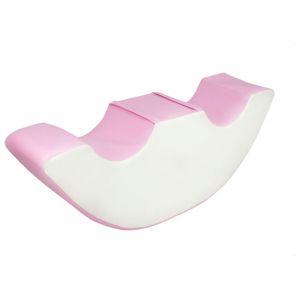 Un Duo rocker et un bloc en mousse blanc, rose (pastel)