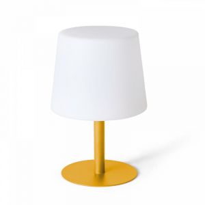 Image de Oviala Mini lampe de table LED (30 cm) - GrisCouleur de la lampe : Mode (OFF) : couleur blanc Mode (ON) : Multicolore - Jaune