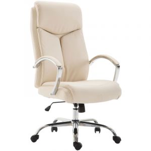 CLP Fauteuil de bureau XL Vaud similicuir beige