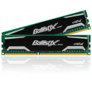Crucial BLS2CP4G3D1609DS1S00CEU - Barrettes m&eacute;moire Ballistix Sport 2 x 4 Go DDR3 1600 MHz Dimm 240 broches
