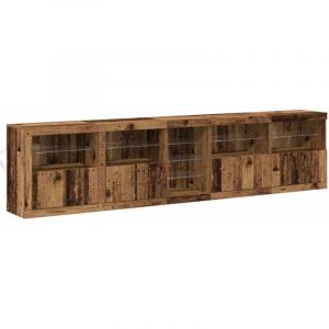 VidaXL Buffet Bois ancien 283 x 37 x 67 cm Bois d'ingénierie