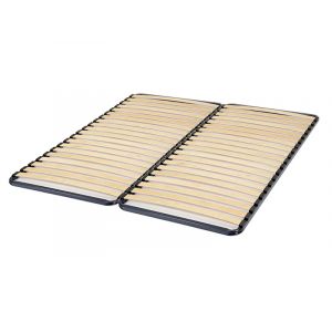 Matelas Sommier cadre à lattes robuste 20 lattes 2x80x200