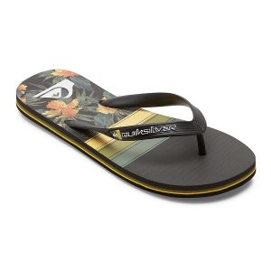 Quiksilver Molokai Art, Sandale Homme, Noir/Jaune/Vert, 40 EU