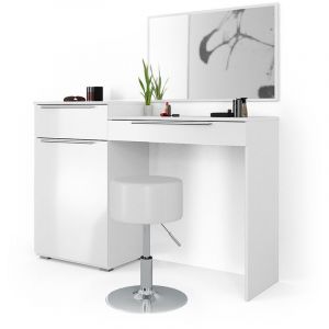 Vicco - Coiffeuse "Little Lilli" Blanc brillant avec tabouret