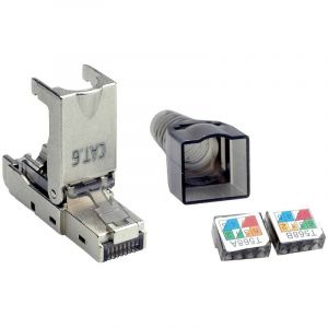 Value 26.99.0371 Fiche RJ-45 CAT.6 (classe e), stp, compatible avec le champ 26.99.0371 argent 1 pc(s) S307412