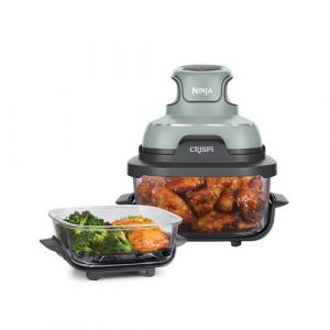 Ninja Friteuse sans huile portable - CRISPI - Récipients 14L et 38L - 4 programmes prédéfinis - 1700W - Sauge