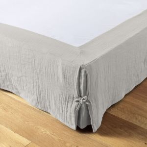 Cache sommier gaze de coton uni 180x200 cm