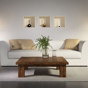 Ambiance-sticker - Stickers muraux 3D Sticker Mural Autocollant effet 3D vases ronds - Stickers adhésifs 3D Chambre Salon Trompe l'oeil - 30x90cm