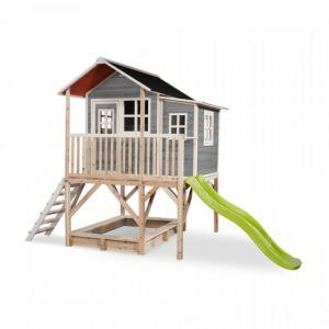 Image de Exit Toys Maisonnette en bois Loft 550 - gris