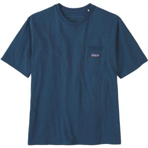 Patagonia Regenerative Organic Certified Cotton Tee-shirt léger à poche Homme, bleu XL T-shirts