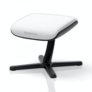 Image de Noblechairs Repose-pieds NBL-FR-PU-WED Blanc, aluminium, inclinaison 45&deg;
