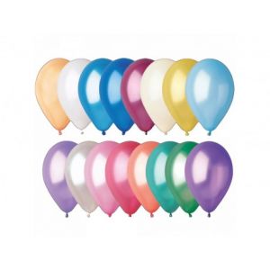 50 BALLONS MÉTALLISÉS ROUGE FONCE BIO 30 CM