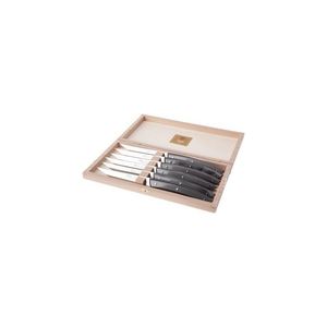 Claude dozorme Coffret Hêtre de 6 couteaux Thiers manche nacrine