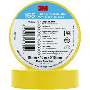 3M Temflex 165 165YL1E ruban isolant temflex 165 jaune (l x l) 10 m x 15 mm 1 pc(s)