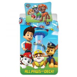 Parure de lit bébé Paw Patrol "all paws on deck" 100 × 135 cm, 40x60 cm